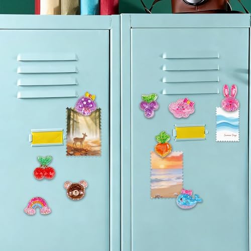 Imanes decorativos de animales y frutas 9 piezas miniatura 7