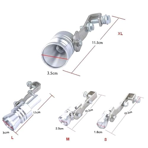 Domary Turbo som apito tubo de escape escape BOV válvula pop-off simulador alumínio tamanho XL