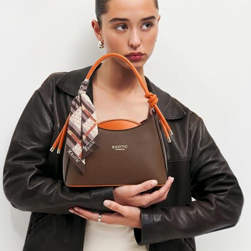Image of EXOTIC Elara Knot Hobo Shoulder Bag for Women | Textured PU Leather | Detachable Sling Strap | Stylish Everyday Purse