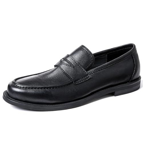 Men's Penny Loafers Top-Grain Leather Slip-on Driving Loafers Dress Shoes for Business & Casual W907-6A