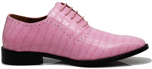 Image of Gator3N Men's Alligator Crocodile Print Oxfords Fashion Lace Up Dress Shoes