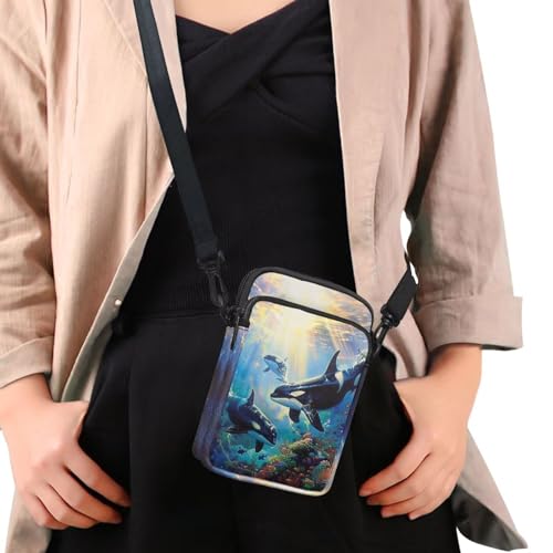 Yzaoxia Small Crossbody Bag for Women Men Canvas Cross Body Phone Purse Over Shoulder Handbag Messenger Bag Adjustable Strap4