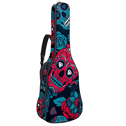 Housse de transport imperméable avec fermeture éclair pour guitare basse acoustique et classique Motif squelette Bleu… - Les Beatles, Paul McCartney, John Lennon, RIngo Starr, George Harrison Housse de transport imperméable avec fermeture éclair pour guitare basse acoustique et classique Motif squelette Bleu…