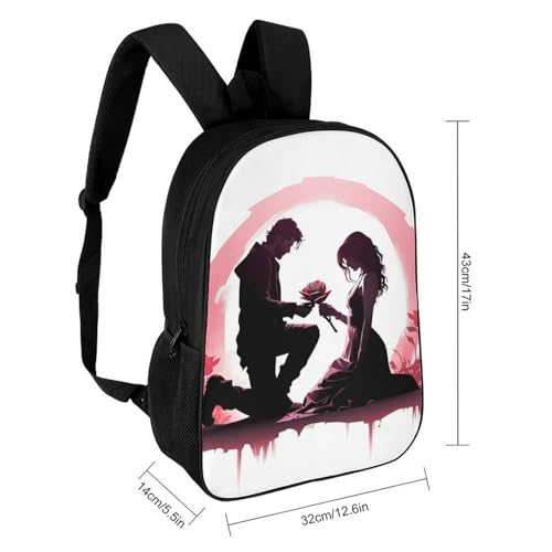 Kneeling with A Rose Backpack for Men Women, Heavy Duty Backpack Large Capacity, Durable Lightweight Travel Daypack2