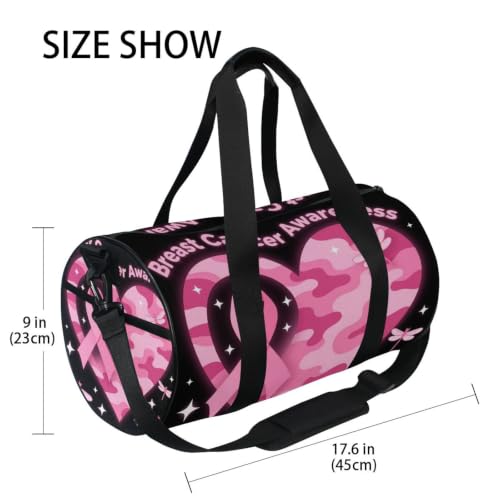 Bolsa de deporte redonda y ligera con bolsillo interior para gimnasio 4