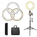 Produktbild Lambony LED Ringleuchte,Ring light 25,4 cm, Mit Stativ, Selfie-Stick, Verstellbare Farbtemperatur 3200 K - 6500 K, Mit Buntem RGB, Make-up-Licht, Selfie, Vlog, Youtube [USB-Stecker, 2 Tragetaschen]