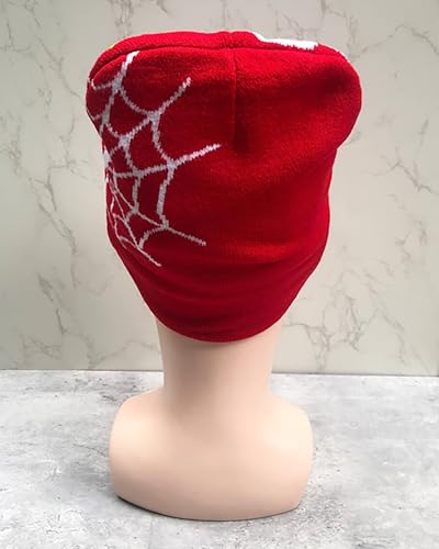 Image of yolrdiw 4 Pieces Y2k Beanie Letter Graphics Knitted Hat Winter Warm Skull Cap for Women Men