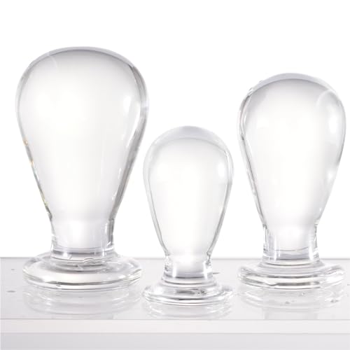Image of ferch Large Size Glass Butt Plug Crystal Anal Plug Sex Toys Pleasure Bomb Plug Personal Sex Massager for Couple, 4.3 * 2.4in(L)