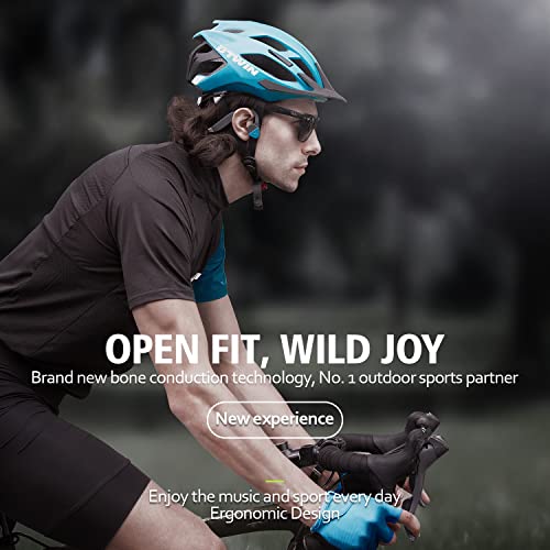 Vidonn Bone Conduction Headphones F1 Sweat Resistant Wireless Earphones For Workouts And Running Bluetooth Headphones With Mic (Blue) #TOP1