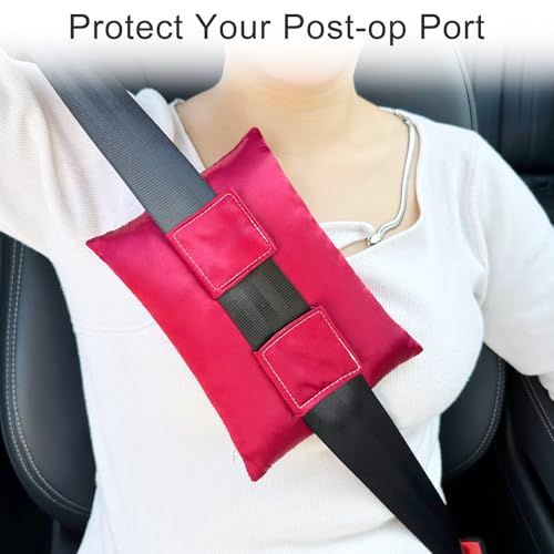 Image of Silky Satin Port Pillow Heart Surgery Pillows for Chemo Port After Open Heart Surgery Recovery Gifts Bypass Pacemaker Must Haves Protector Smooth Cooling Cushion Burgundy