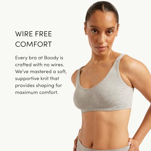 Image of Boody -Seamfree Crop Bra -Seamless Bralette -No Padding, Clips, Fastenings, Wires -Bamboo Viscose -Low-Medium Support Pull-On