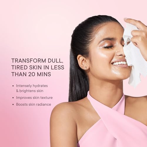 Image of QUENCH BOTANICS Quench Brightening Korean Sheet Mask with Cherry Blossom Radiance, Korean Face Mask for Glowing Skin, Hydrates Skin and Evens Out Skin Tone, Made in Korea (Pack of 5)