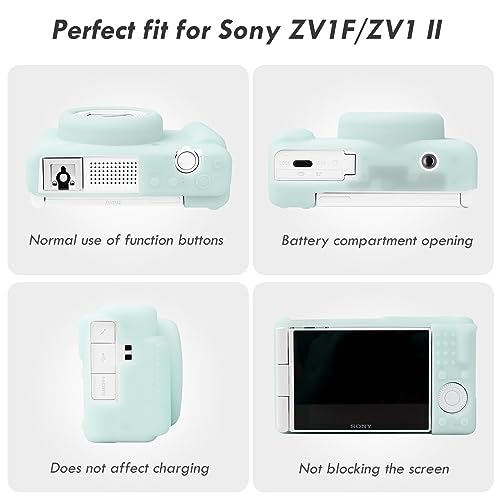 Rieibi Capa ZV-1F, capa protetora de silicone macio para câmera Vlog Sony ZV1F/ZV-1M2/ZV-1 Mark II,