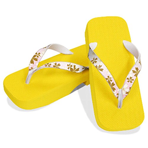 [One Step] [Hajime] Geta Clogs, Soft and Water Resistant, Made of Sponge, 9.4 inches (24 cm), YL/Large Cherry Blossom x Pink, Large Cherry Blossom x Pink (Daisakura x Pink/24), Daisakura × Pink, 24.0