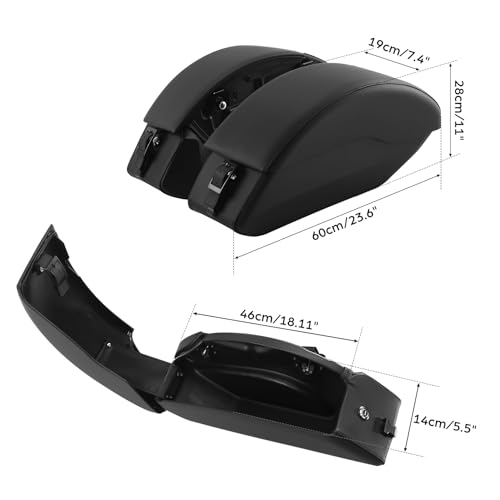 Alforja de cuero PU para motocicleta Indian Scout 2015-2024, Sixty 2016-2024 y ABS 2019-2020, color negro, capacidad 1.5 L miniatura 2