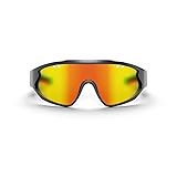 Reebok Voltage Smart Audio Sunglasses, Red Mirror Polarized Lens, Unisex, HiFi Bluetooth Sport Glasses with UV Protection - Powered by Lucyd