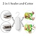 Mini Bag Sealer, Handheld Heat Vacuum Sealers, 2 in 1 Heat Sealer and Cutter Handheld Portable Bag Resealer Sealer for Plastic Bags Food Storage Snack Fresh Bag Sealer (Battery Not Included)
