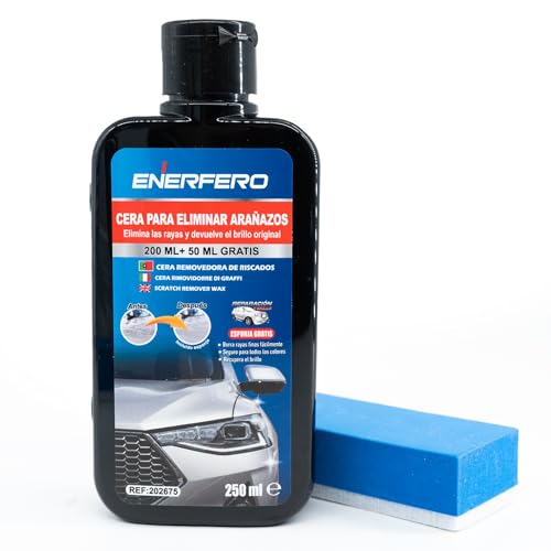 Enerfero Abrillantador de pintura para coches, recubrimiento para pintura de coches, aporta brillo y protección, elimina residuos de pintura y manchas difíciles, fácil de usar, 250 ml