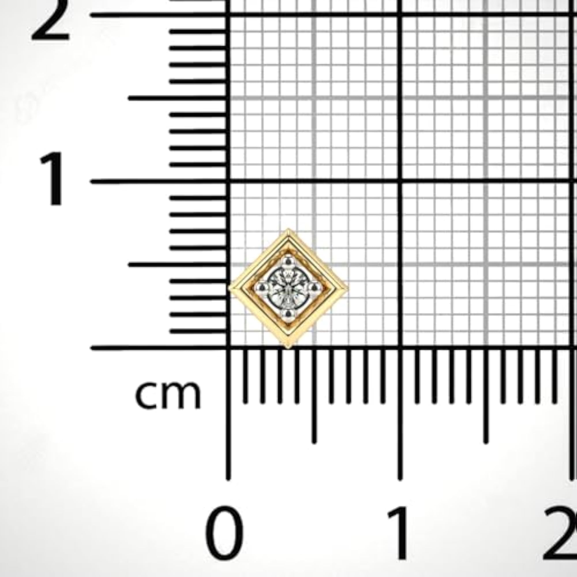 Women's Hallmarked Gold & 0.05cts Lab Grown Diamond Nosepin