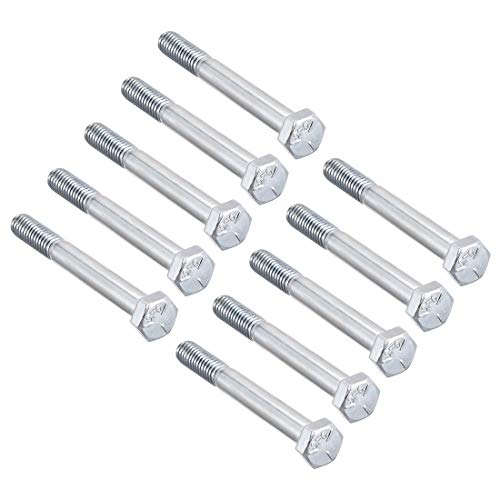 Image of uxcell Hex Head Screw Bolts Carbon Steel 5 /16 inch-18x2-3 /4 inch Fastener Grade 5 UNC 10pcs
