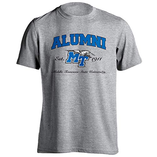 Sport Your Gear Middle Tennessee State University MTSU Blue Raiders Alumni Short Sleeve T-Shirt (Athletic Heather, Small)