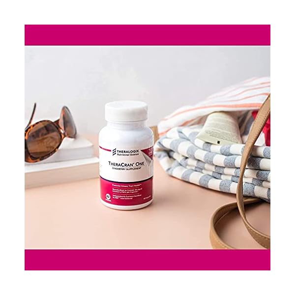 TheraCran-One-Cranberry-Supplement-36mg-PACs-Per-Capsule-Cranberry-Extract-Supports-Urinary-Tract-Health-90-Day-Supply Theralogix TheraCran One Cranberry Capsules - 90-Day Supply - Cranberry Supplement for Men & Women - Cranberry Pills to Support Urinary Tract Health* - 36mg PACs per Capsule - NSF Certified - 90 Caps