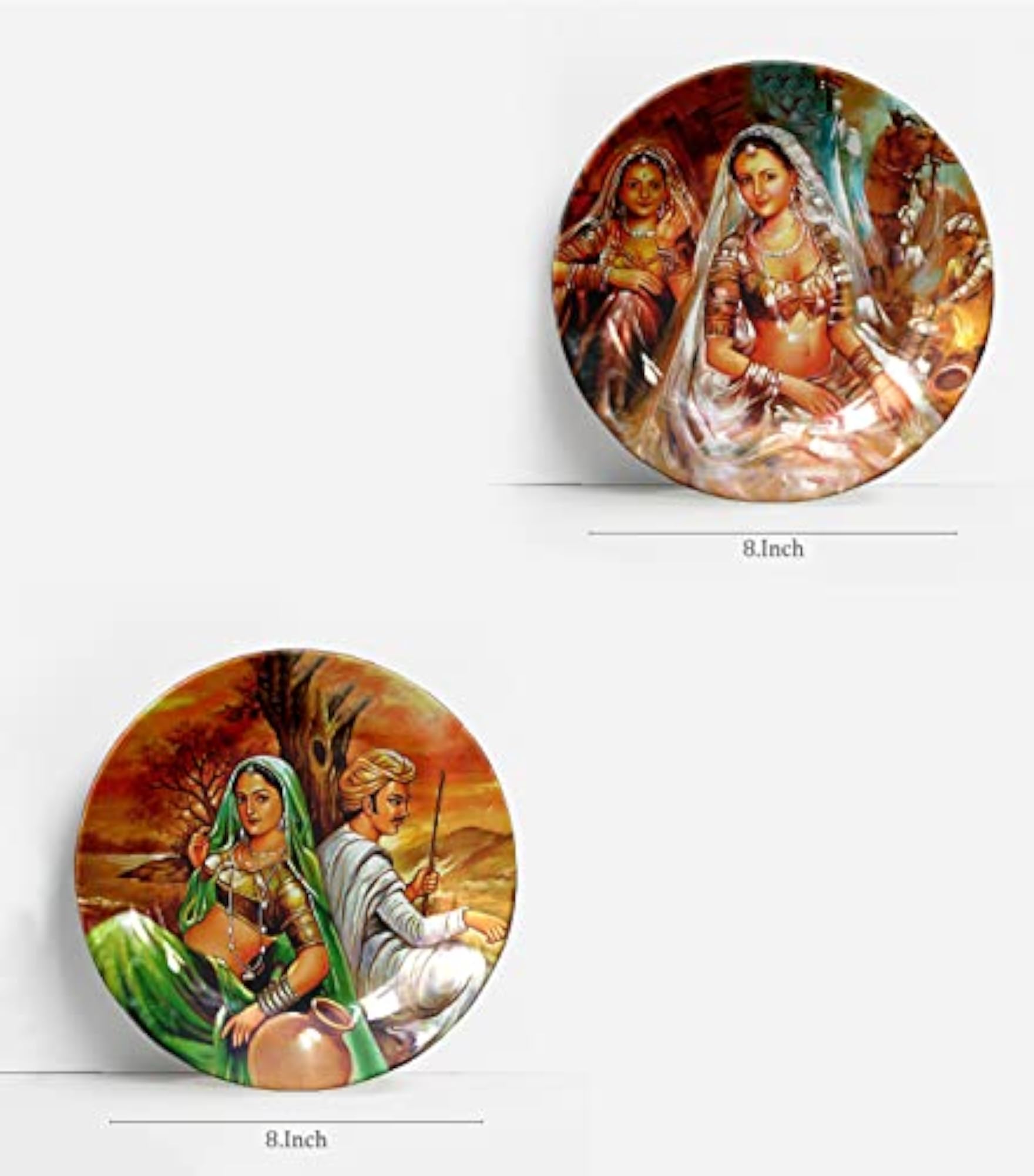 Indian Traditional Art Decorative Ceramic Wall Plates