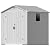 Devoko 6x6 FT Resin Shed with Floor, Outdoor Plastic Storage Sheds with Windows, Waterproof Utility Tool Garden Shed with Lockable Door for Backyard Patio Lawn, Light Gray