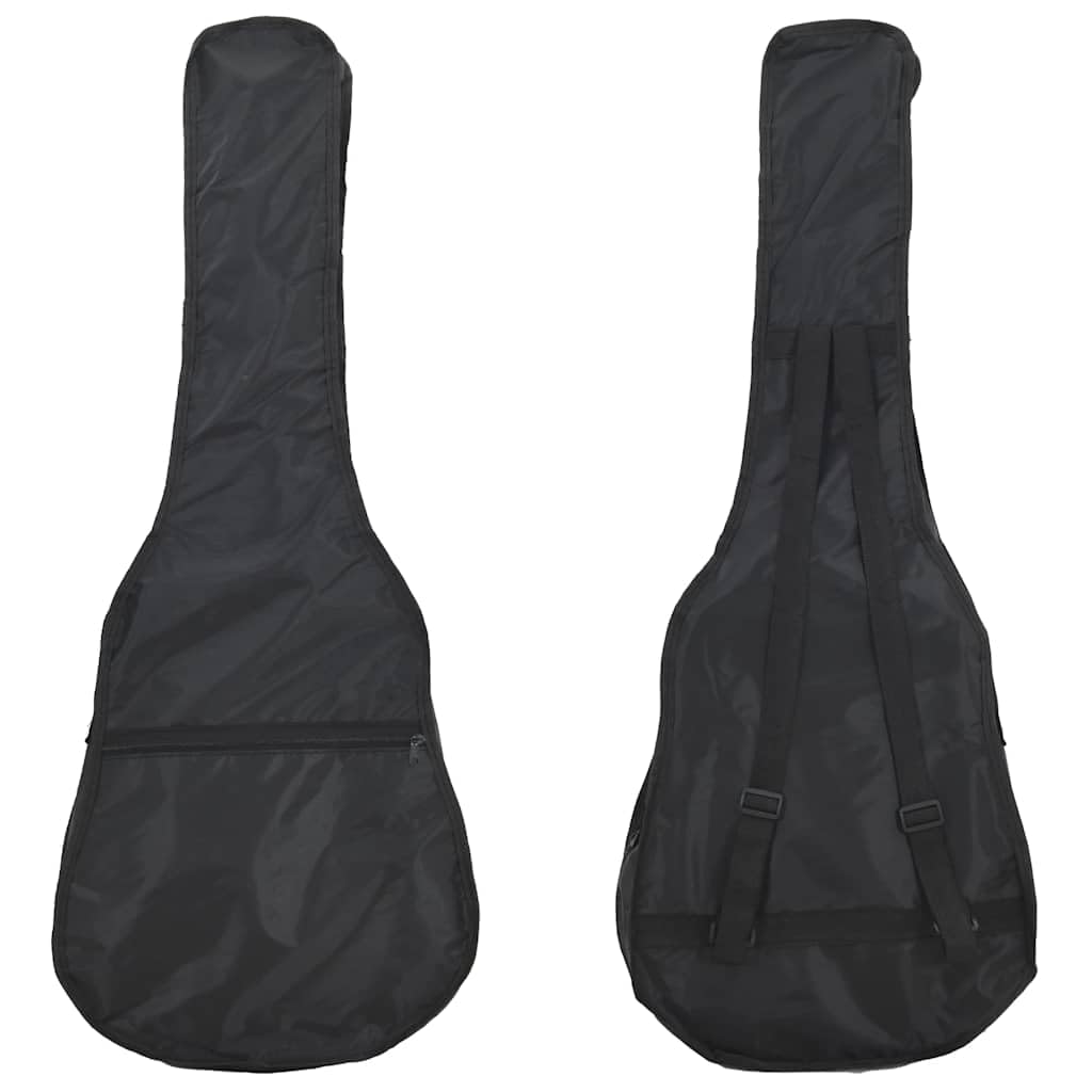 Chitarra da concerto 3/4, 91,4 cm, nera, per principianti e bambini, con custodia, tracolla, plettri, corde, accordatore