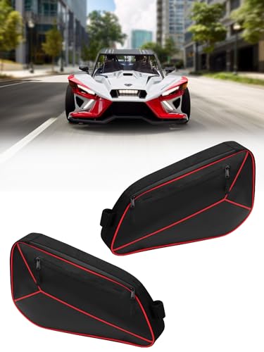 ZIDIYORUO Waterproof Side Storage Bags for Polaris Slingshot 2015-2023 Models | Dual Compartment Door Organizer with SBS Zippers Special Fit for Polaris Slingshot SL S LE SLR GT Accessories (1 Pair)
