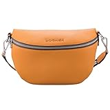  Bogner courchevel sina shoulderbag mhz Damen Leder Tasche, dunkel gelb, 10x20x30