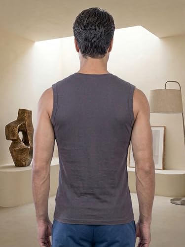 Image of Lux Cozi Men's Cotton Modern Fit Vest (Pack of 3) (Color & Prints May Vary)