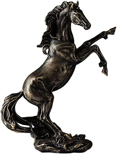 Miniatura 5 de Estatua de caballo de resina, estatua de caballo de lucha, escultura, adorno de animales, figuras de caballo para el hogar, oficina, escritorio,