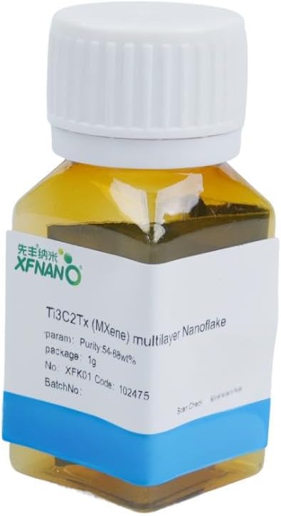 Research Grade Ti3C2Tx (MXene) Multilayer Nanoflake Purity 54-68 wt% Multi Layer Mxene Titanium Carbide Powder Ti3C2 Nanoparticles with High Purity-1 Gram