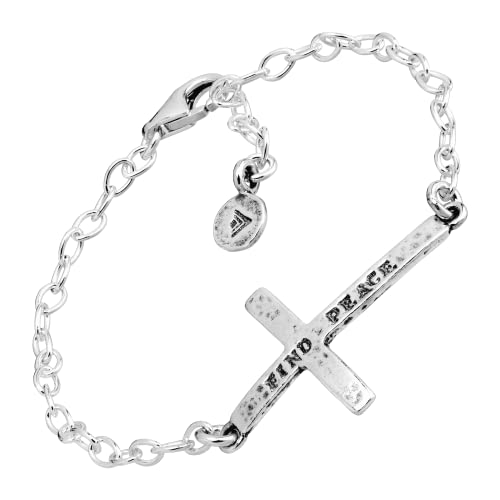 Silpada Find Peace Sterling Silver Cross Bracelet #TOP14