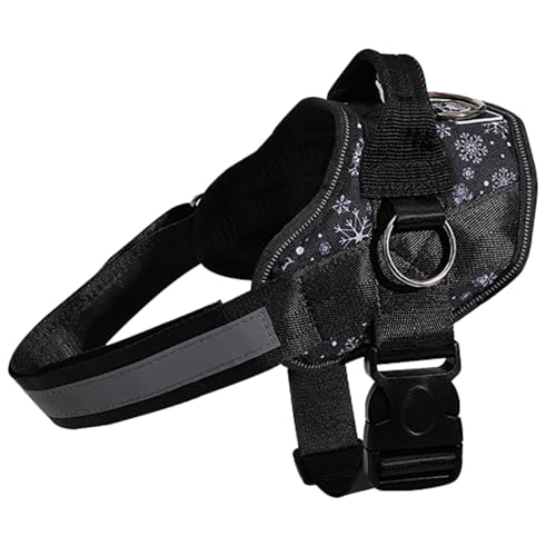 Joyride Basic Essential Dog Harness 1.0 - Small, Medium, Large Dogs, No-Pull Pet Vest with 3 Side Rings for Leash Placement, Adjustable for Training (Winter Snowflake, XS)
