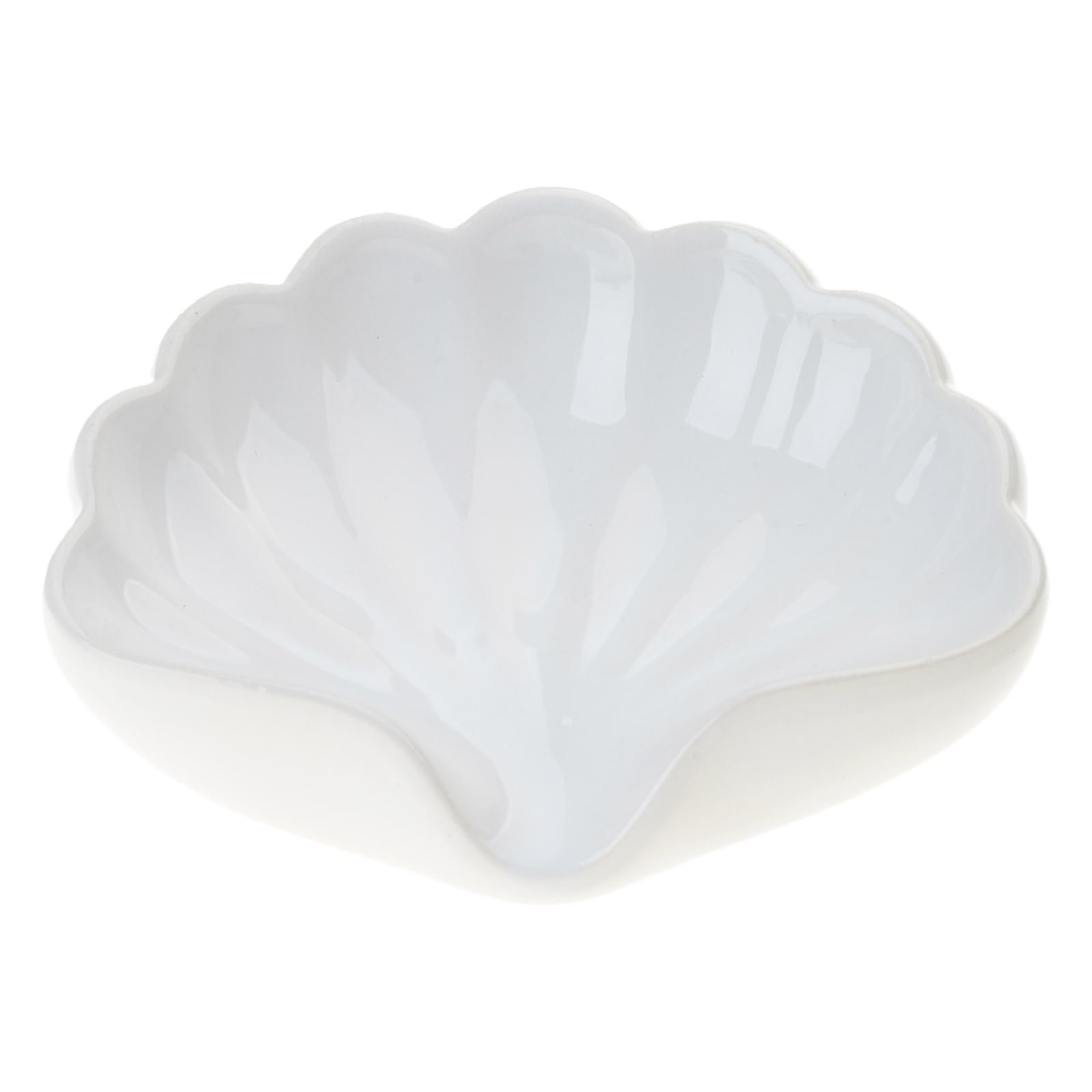 Seashells Shaped Soap Holder Nonslip Bottom Smooth Ceramic Materials Artistic Bathroom Organiser Storage Tray Water Resistant Ceramic Soap Box