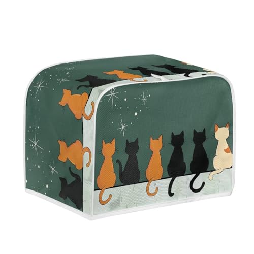 Baxinh Cat Printed Bread Maker Cover, 4 Slice Kitchen Small Appliance, Toaster Cover Dust and Fingerprint Protection, Washable Oven Bakeware Protector by Baxinh - Image 2