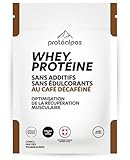Protéalpes Whey Protéine I Made in France I Sans Additifs I Sans Édulcorants I Protéines Microfiltrées à Froid I Riche en BCAA I Sans Gluten (Unidose 40g, Café Décaféiné)