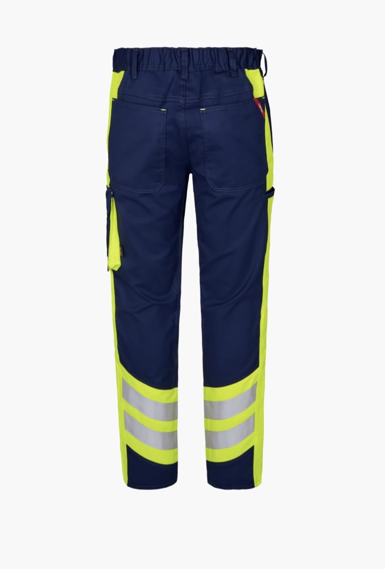 FE Engel Warnschutzhose Unisex Arbeitshose Blau/Gelb Gr. 46