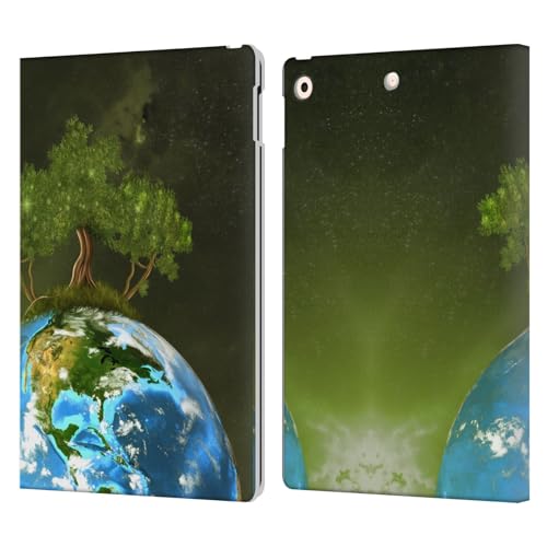 Coque cuir Simone Gatterwe iPad 10.2 finition Terre Planètes