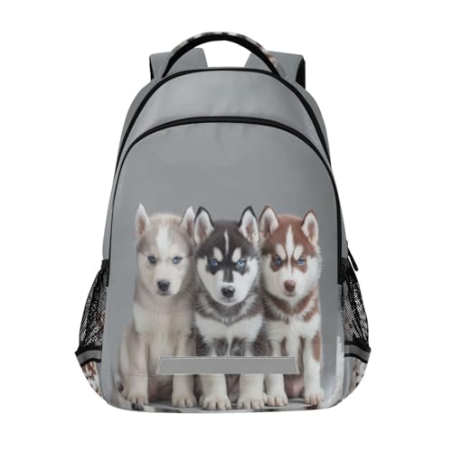 Cute Husky Dogs Backpack for Boys Girls Elementary School Bag Kids Travel Bags Casual Rucksack Laptop Bookbag