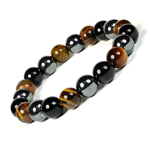 Image of Reiki Crystal Products Certified Natural Crystal Stone Round 10 mm Beads Bracelet for Men and Women | Reiki Charged Gemstone Jewellery Bracelet| Multiple Stone Variants Available
