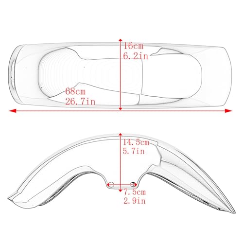 Couvercle garde-boue avant moto custom noir brillant pour Harley Softail Fat Boy FLSTF FLSTFB