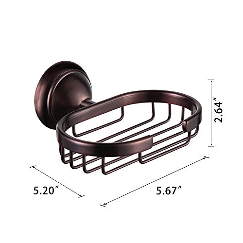 Crw Bronze Soap Dish Wall Mounted Soap Holder For Shower, Bathroom Bar Soap Saver With Drain, Prevent Mushy Soap, Solid Brass, Rustproof, Antique Brass #TOP1