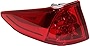 Evan-Fischer Tail Light Assembly Compatible with 2018-2019 Honda Odyssey Red Lens Driver Side Outer
