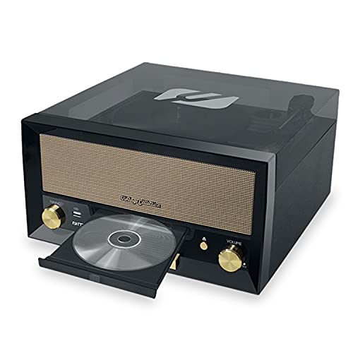 Système Chaîne HiFi – Muse MT-110B – CD 20W avec Platine Vinyle – CD/FM/USB/AUX – 33/45/78 Tours – Lumière OVNI - Les Beatles, Paul McCartney, John Lennon, RIngo Starr, George Harrison Système Chaîne HiFi - Muse MT-110B - CD 20W avec Platine Vinyle - CD/FM/USB/AUX - 33/45/78 Tours - Lumière OVNI – Image 3