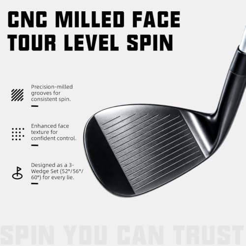 Image of XDriveMax 3-Piece Golf Wedge Set, 52 56 60 Degree, Right Hand