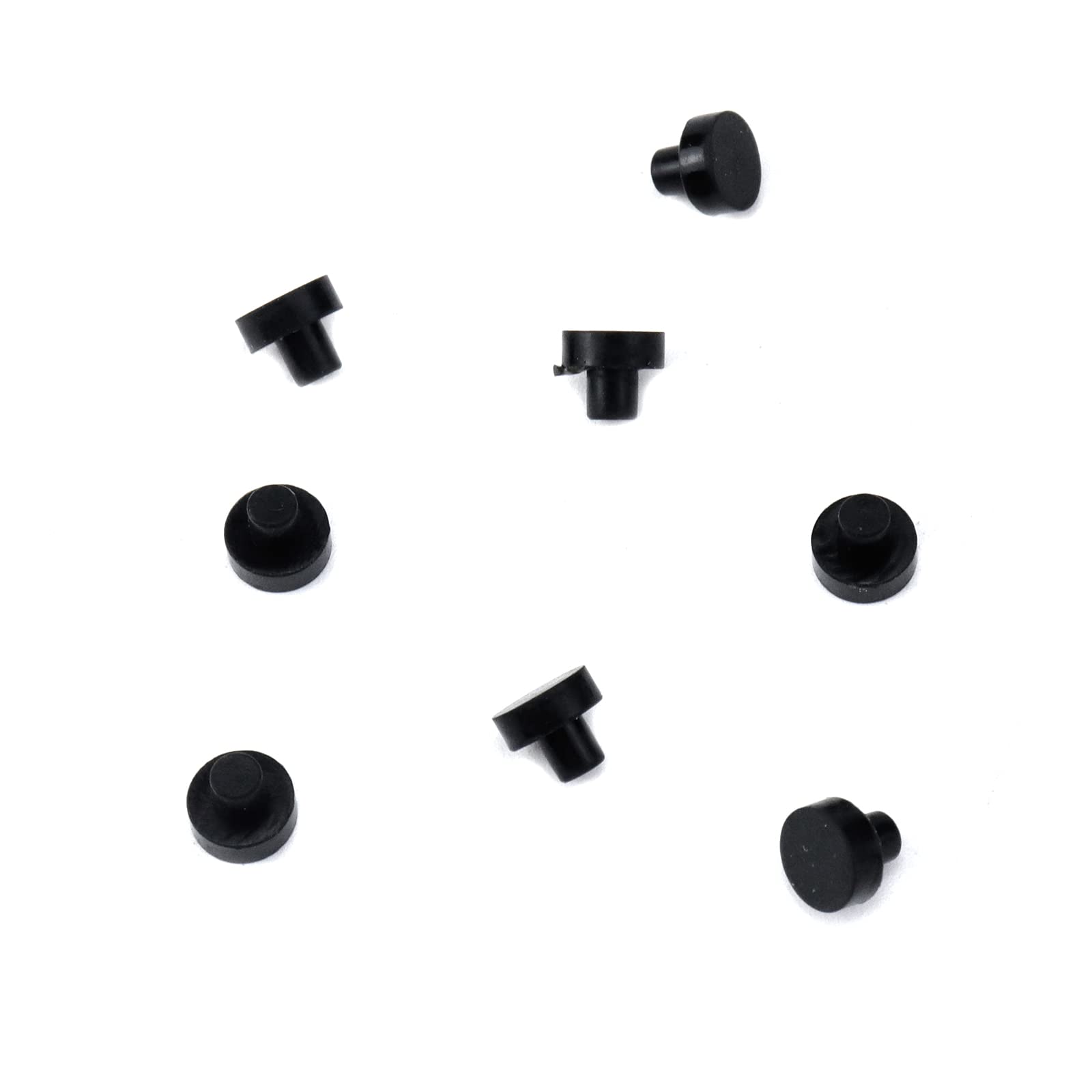 EASYEAH T-Shaped Silicone Plugs - 1/8", 32 Pack, White, For 3-3.8mm Holes, Waterproof Sealing Stoppers