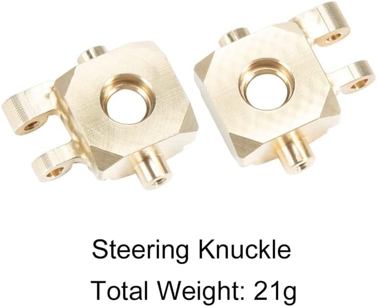 Brass Weight Steering Link Blocks Knuckle Diff Cover Caster Blocks RC Crawler Car Steering Link for 1/18 RTX4-M Upgrade Parts - (Color: as Shown)